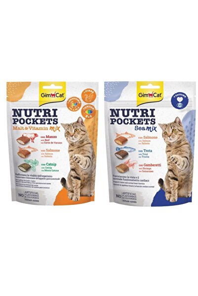 Gimcat Nutripockets Kedi Ödülü Malt&multivitamin 150gr + Nutripockets Kedi Öd...