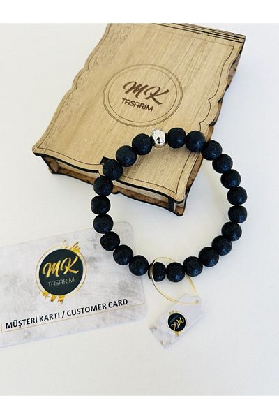 MK tasarım REAL LAV STONE BRACELET| IN SPECIAL BOX| CUSTOMER WITH CARD MK.009.012