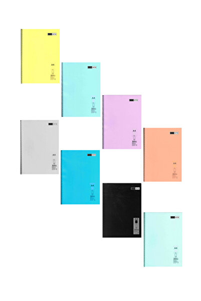 ADASRA Caiet școlar A4 Copertă din plastic cu inele 1 bucată 60 de coli în ca...