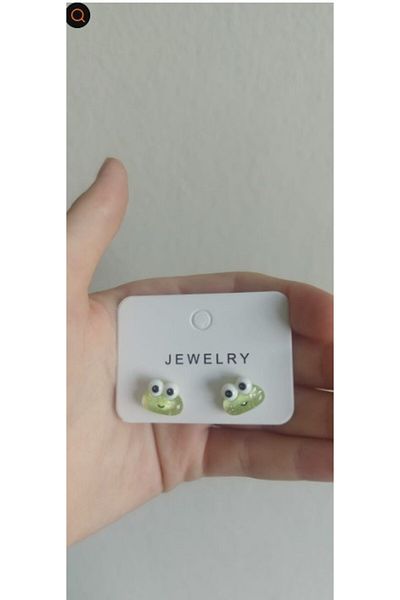Acousticworld 2-Piece Youth and Children's Earrings - Frog Frog Gift Accessory Stylish Jewelry