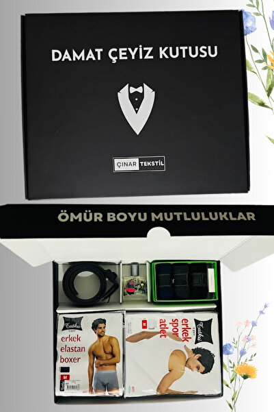 Tutku Damat Çeyiz Damat Bohçası İç Giyim Çamaşır seti (Damat Çeyizi İçin)