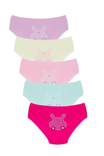 Newlilla 021 Girl's Mix 5-Piece Printed Panties Pack