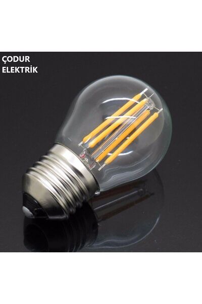 Osaka Light 4w = 40w Eşdeğer 2700 Kelvin Sarı ışık Flemanlı Şeffaf Camlı E27 Duylu G45 Top Led Ampul 460 Lümen