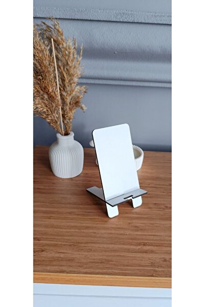 PİXWALLART Masa Üstü Ahşap Telefon Tutucu Aparatı Sabitleyici Telefon Tutacağı