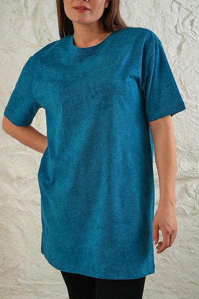 LİVE SPORT Γυναικείο τουνίκ Oversize με μοτίβο γραβάτας που πλένεται με οξύ