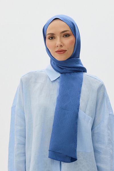 Mira İpek Şal Becca cu model jacquard strălucitor
