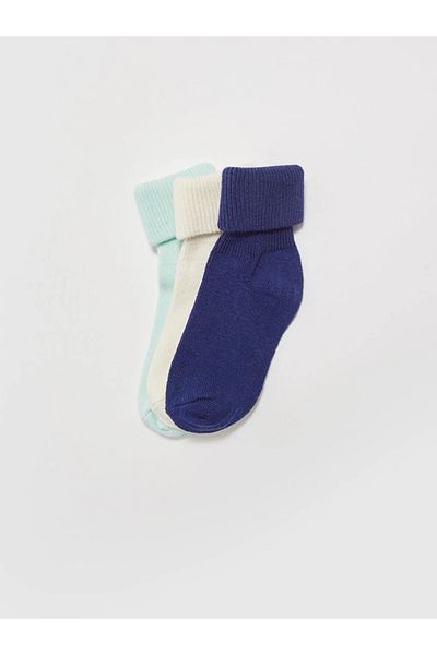 LC Waikiki Basic 3-Piece Sock Set for Baby Boy
