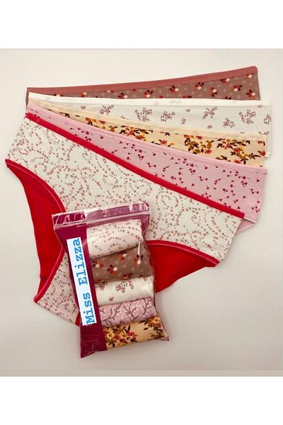 MİSS ELİZZA Patterned Cotton Panties 5 Pieces