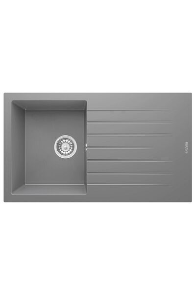 RealStone GRANİT EVİYE P004 TROYA 86 GRİ (86 X 50)