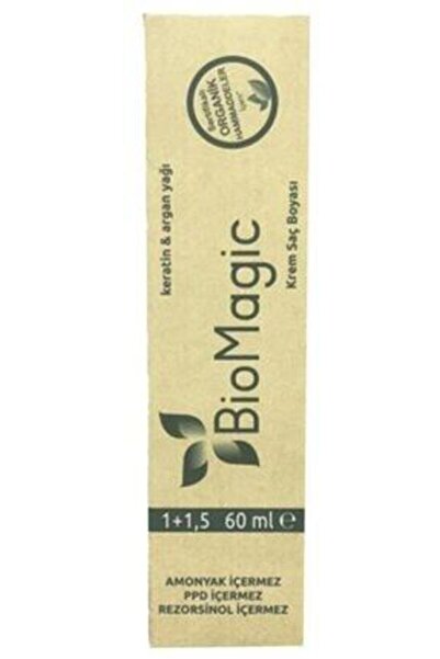 BIOMAGIC Keratin ve Arganlı Amonyaksız Doğal Saç Boyası 8-72 Açık Küllü Kumral