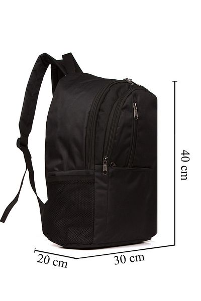Av A Dos Black Unisex Backpack - Water Resistant, Large Size, for School and Travel