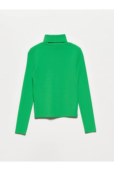 Dilvin 50167 Bluză cu gât-verde deschis