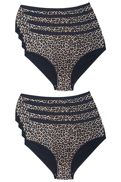 Bluence Σλιπ Leopard Printed High Waist Lycra Cotton Bato 8 τεμαχίων