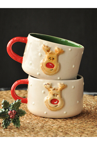 M'art Home Green Newyear Buffalo - 2-Piece 200 ml Mug