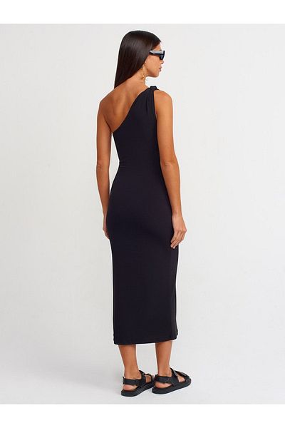 Dilvin 90717 Rochie Midi-negru