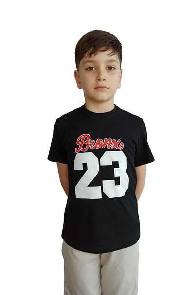 Bluence Black Boy's Cotton T-shirt
