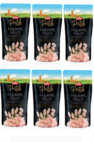 Duru Pratik Haşlanmış Fasulye 400 Gr X 6 Adet