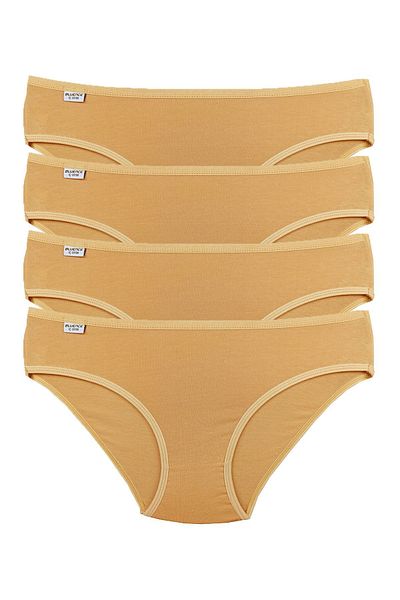 Bluence Γυναικείο δέρμα Plus Size 4 Pack Lycra Slip εσώρουχα