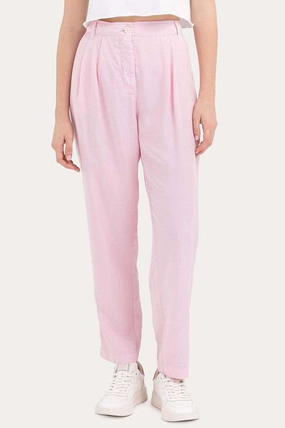 Replay Carrot Fit - Double Pleated Trousers with Side Pockets