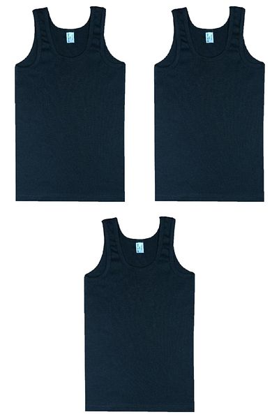 Bluence Αγόρι μαύρο ριμπ βαμβακερό εσώρουχο 3 τεμαχίων