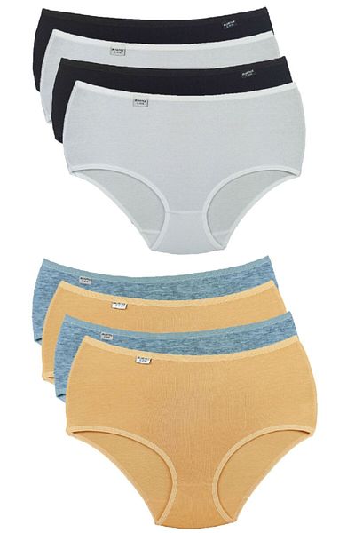 Bluence Women's Mixed Color 8-Piece High Waist Lycra Bato Panties