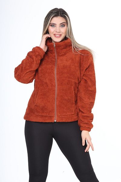 Bluence Soft Zippered Wellsoft Women's Plush Coat