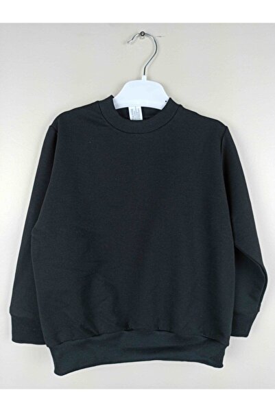 Bluence Hanorac negru din bumbac pentru băieți