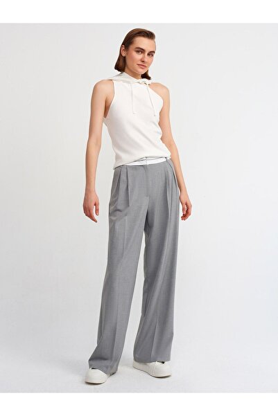 Dilvin 10336 One Shoulder Hooded Blouse-ecru