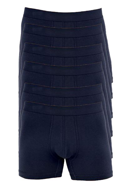 Bluence Ανδρικό βαμβακερό Lycra Stretchy Navy Blue Boxer 6 τεμαχίων