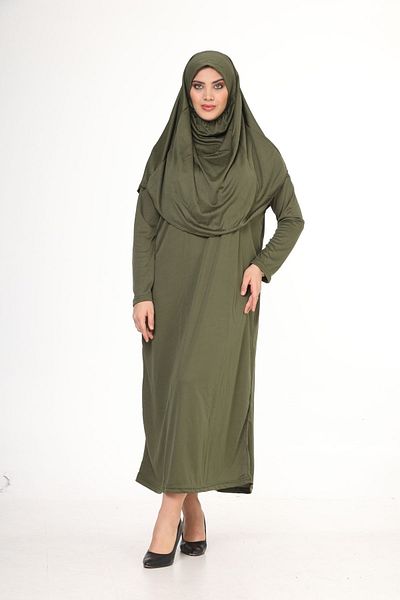 Bluence Rochie hijab dintr-o bucată, ușor de purtat, cu husă de transport ca cadou