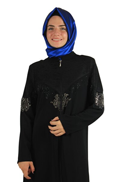 Bluence Black Ferace Spring with Jewelled Front Zipper