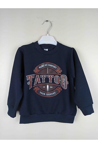 Bluence Φούτερ για αγόρι με στάμπα μπλε Navy με βαμβακερή στάμπα