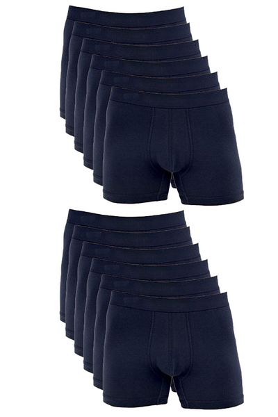Bluence Ανδρικό βαμβακερό Lycra Stretchy Navy Blue Boxer 12 τεμαχίων
