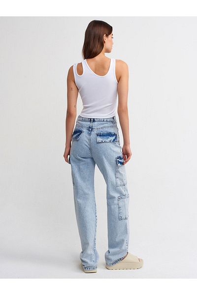 Dilvin 70832 Pantaloni cargo pentru spălarea zăpezii-albastru