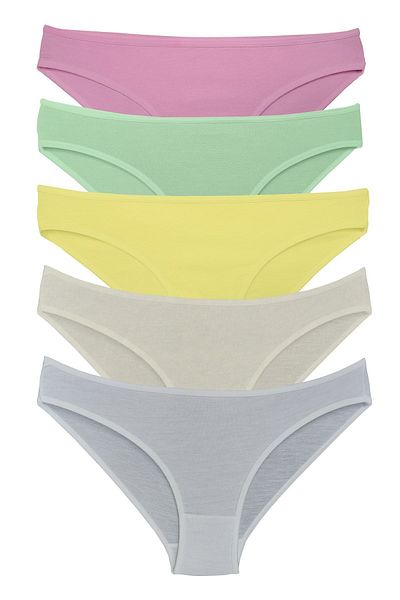 Bluence Χαμηλή μέση Lycra Viscose Slip 5 Τεμάχια