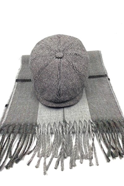 mercantoptan Model Peaky Blinders Kasket Şapka Atkı Hediyeli Kombin