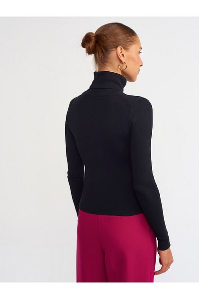 Dilvin 10225 Pulover cu gât-negru