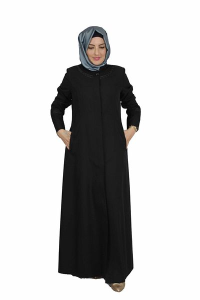 Bluence Top coat cu fermoar detaliat cu guler negru pentru femei