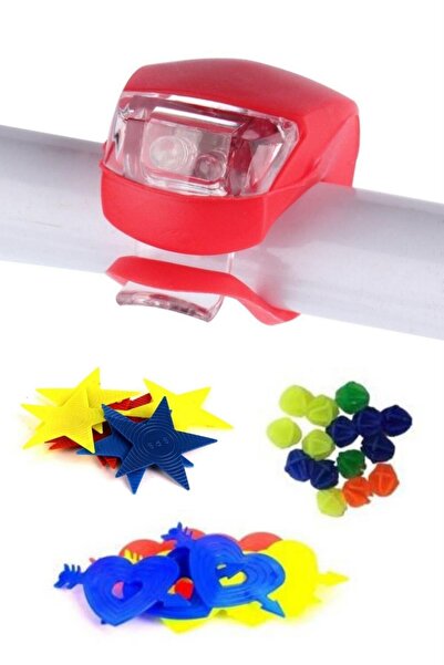 AVMmarketim Gidon Işıklı Bisiklet Süsü Seti 4 Lü Bisiklet Süsleme Seti Jant Süsü Bisiklet Işığı