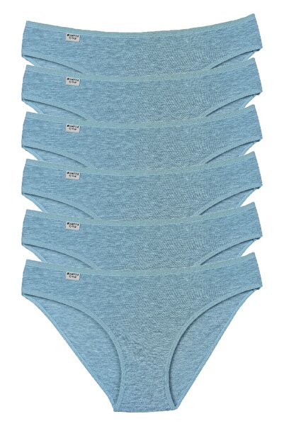 Bluence Chiloți slip din Lycra, albi, pachet de 6, pentru femei, mărime mare