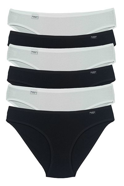 Bluence Μικτό χρώμα Χαμηλόμεσο Lycra Cotton Slip 6 Τεμάχια