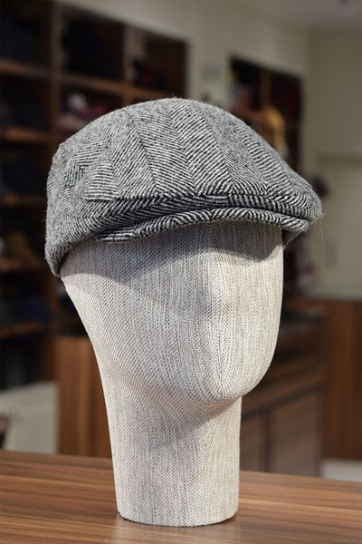 Göksu Şapka Men's Winter Sports Cap Elastic Hat Herringbone