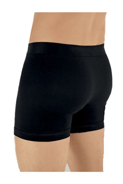 Bluence Men's Cotton Lycra Flexible Black Boxers 4 Pieces