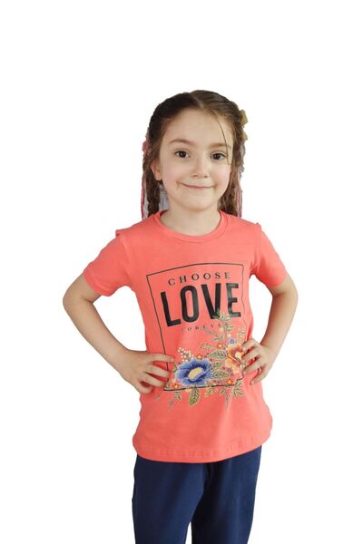 Bluence Нарі Цвіт Дівчинка Офіціантка Дитина Бавовняна футболка