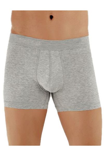 Bluence Ανδρικό βαμβακερό Lycra Stretchy Grey Boxer 4 τεμαχίων