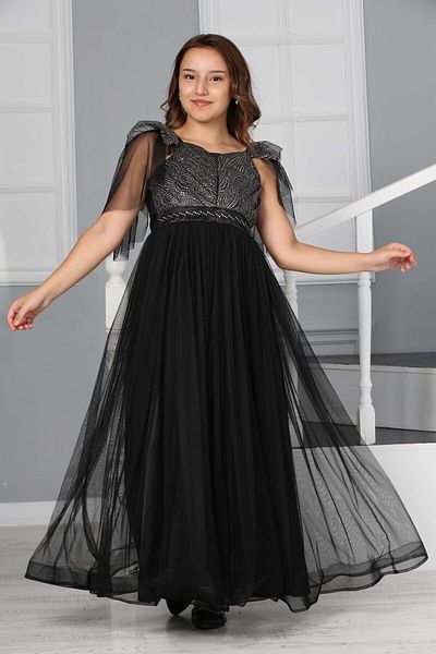 Jannock Young Girl Long Evening Dress - Wedding Party Dress