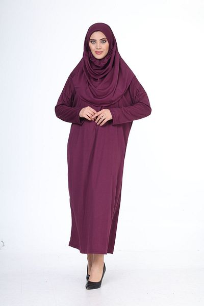 Bluence Rochie hijab dintr-o bucată, ușor de purtat, cu husă de transport ca cadou