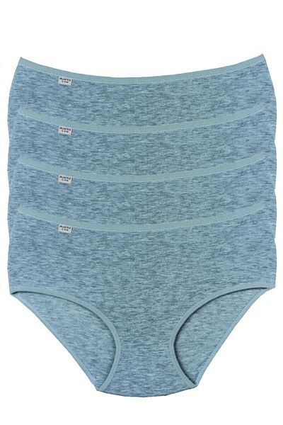 Bluence Γυναικείο σλιπ με ψηλόμεσο γκρι μελανζέ Lycra Bato 4 τεμαχίων
