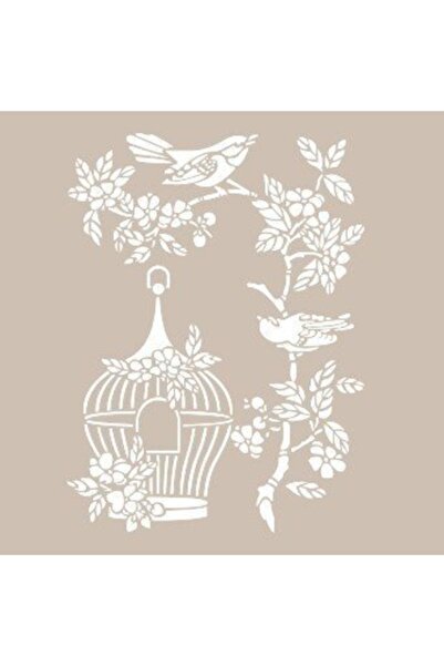 Cadence Çiçek ve Kuş Model AS539 A4 Stencil