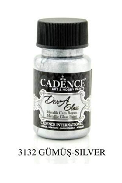 Cadence Dora Glass Metalik Cam Boyası 50 ml. 3132 GÜMÜŞ
